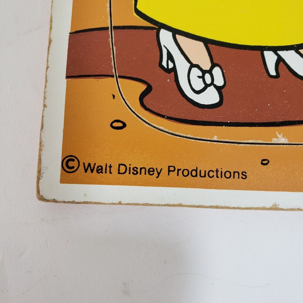 Vintage Playskool Wooden Tray Puzzle Snow White Disney Dopey 2-4 Years 8 Pieces - Picture 3 of 6